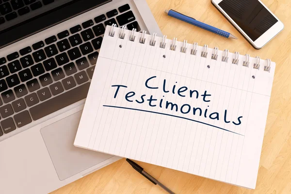 Client Testimonials text concept — Stock Photo, Image