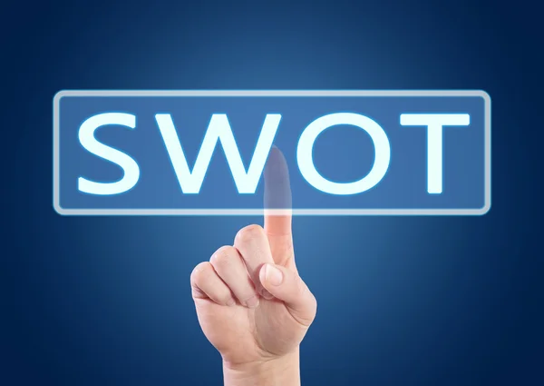 SWOT text koncept — Stockfoto