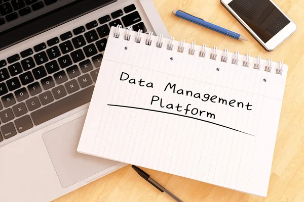 Concepto de texto de plataforma de gestión de datos — Foto de Stock