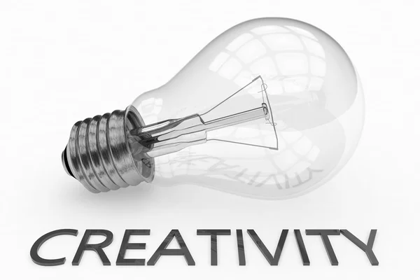 Kreativitás szöveg fogalma — Stock Fotó