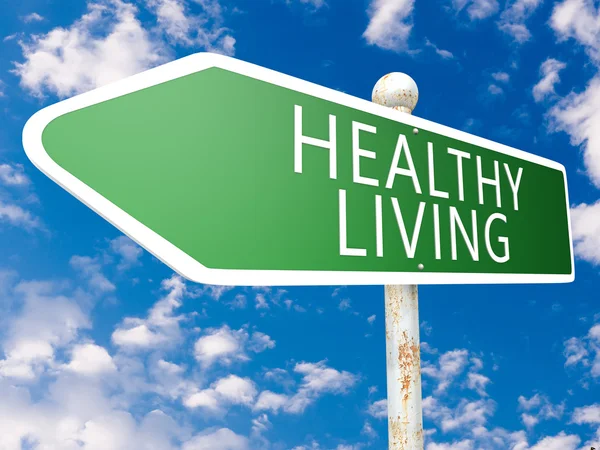 Healthy Living text concept — Stock Photo, Image