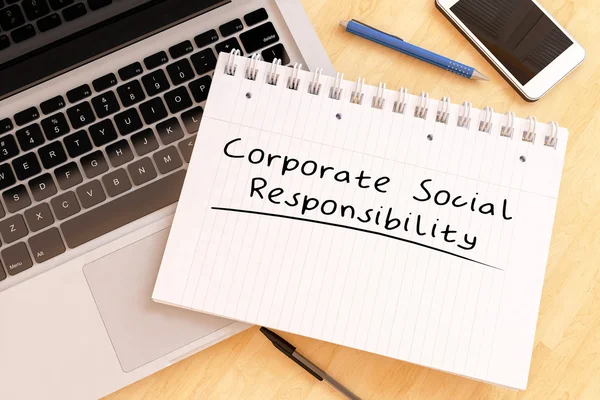 Korporacyjnej odpowiedzialności społecznej tekst koncepcja — Zdjęcie stockowe