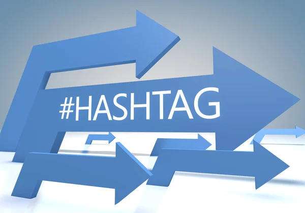 Hashtag tekst concept — Stockfoto