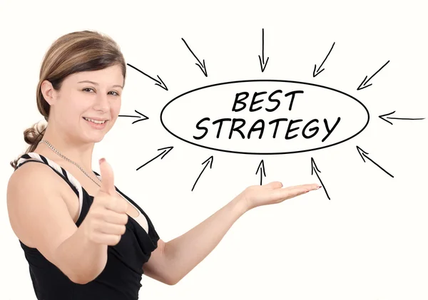 Mejor concepto de texto de estrategia —  Fotos de Stock