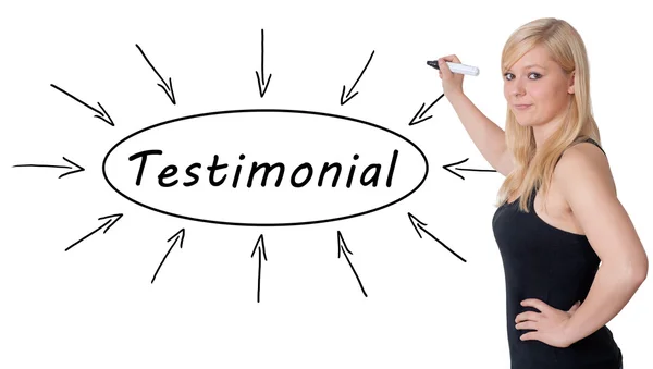 Testimonial text concept — Stock Photo, Image