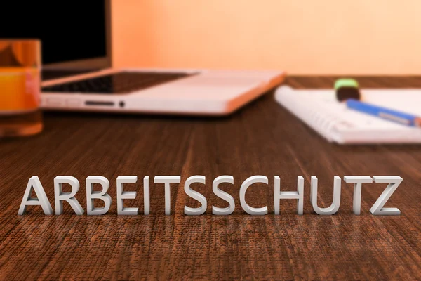 Arbeitsschutz text koncept — Stockfoto