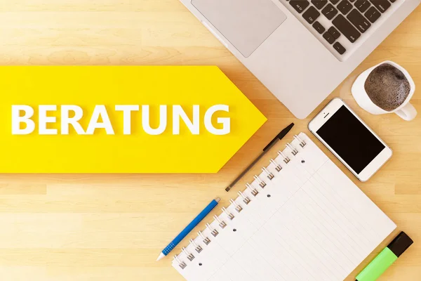 Concepto de texto Beratung —  Fotos de Stock