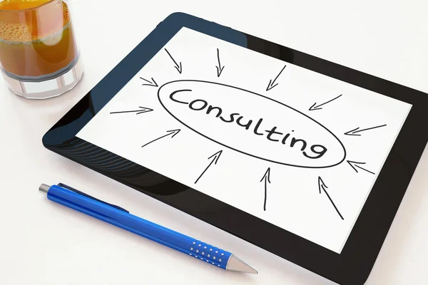 Consulting text koncept — Stockfoto