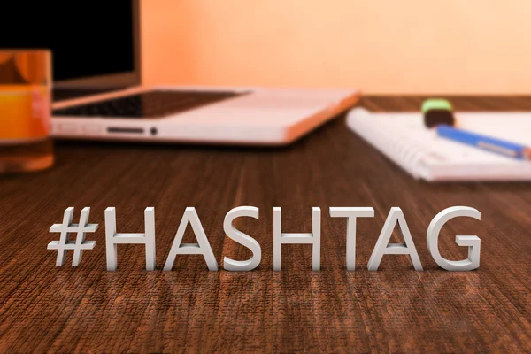 Hashtag tekst concept — Stockfoto