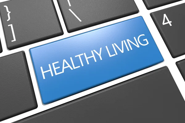 Healthy Living text concept — Stock Photo, Image