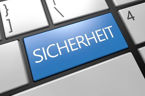 Sicherheit tekst koncepcja — Zdjęcie stockowe