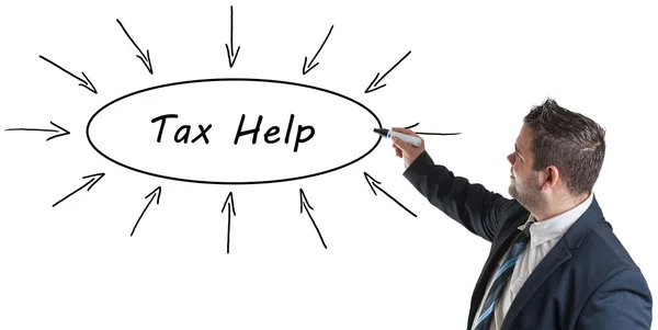 Tax Help text concept — Stock Photo, Image