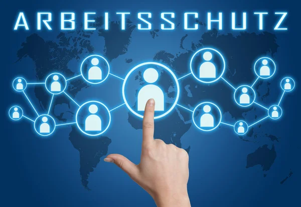 Arbeitsschutz text koncept — Stockfoto