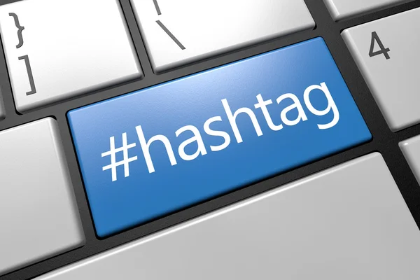 Hashtag tekst concept — Stockfoto