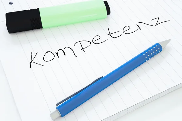 Concepto de texto Kompetenz —  Fotos de Stock