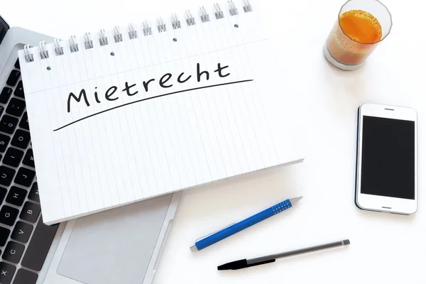 Mietrecht tekst koncepcja — Zdjęcie stockowe