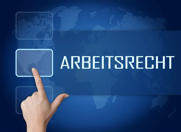 Arbeitsrecht text koncept — Stockfoto