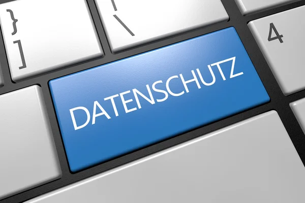 Conceito de texto de Datenschutz — Fotografia de Stock