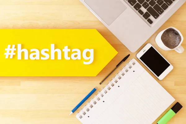 Hashtag tekst concept — Stockfoto