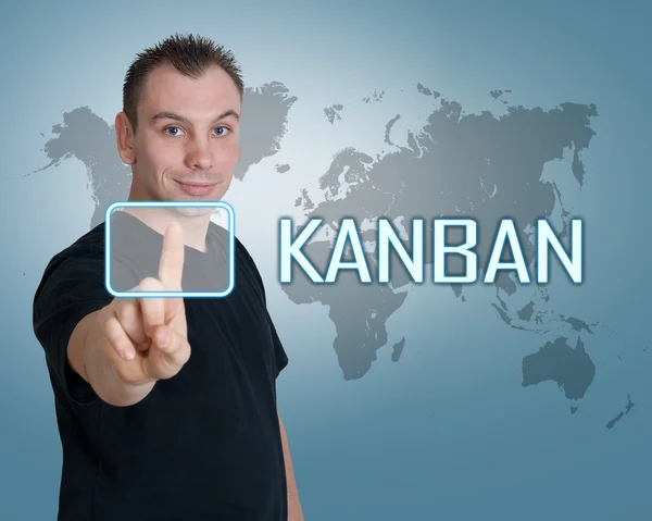 Conceito de texto Kanban — Fotografia de Stock