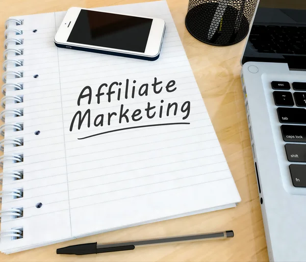 Affiliate marketingu tekst koncepcja — Zdjęcie stockowe