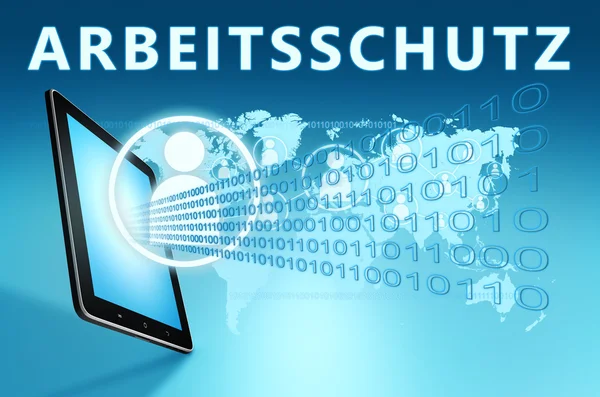 Arbeitsschutz text koncept — Stockfoto