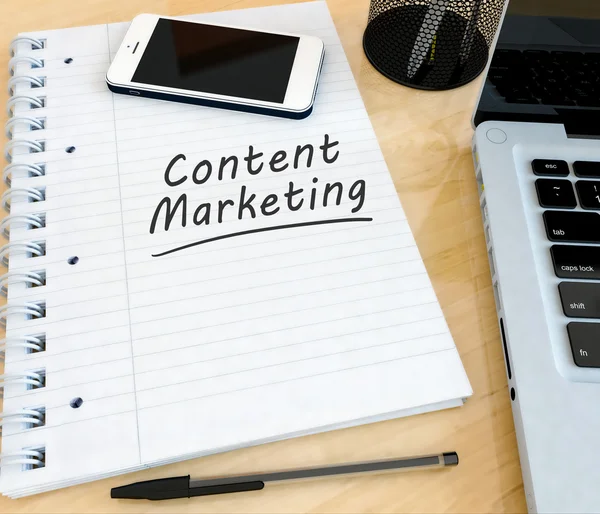 Content Marketing tekst concept — Stockfoto