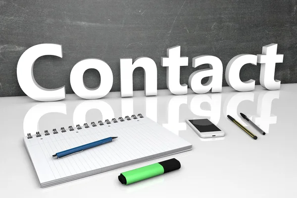Contact text concept — Stock Photo, Image