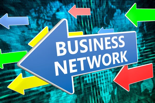 Conceito de texto Business Network — Fotografia de Stock