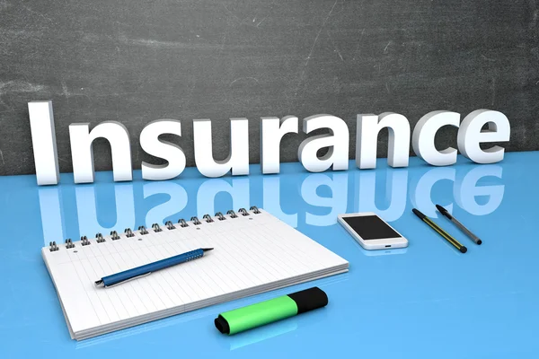 Insurance text concept — Stock Photo, Image