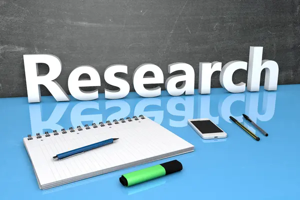 Research text concept — Stock Photo, Image