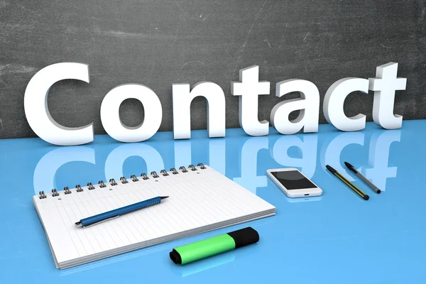 Contact text concept — Stock Photo, Image