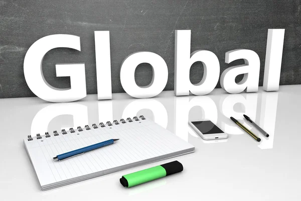 Concepto de texto global — Foto de Stock