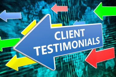 Client Testimonials text concept clipart