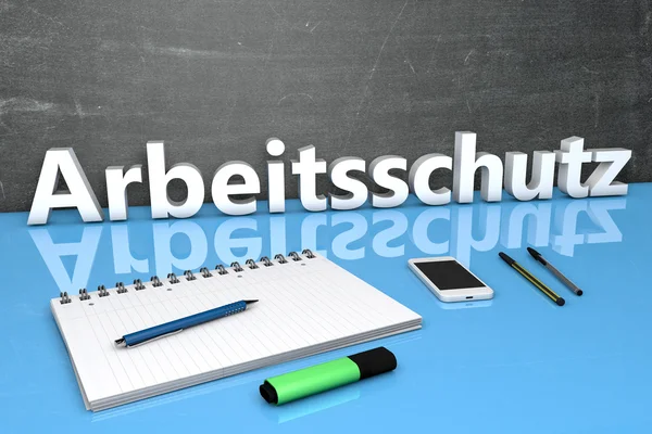 Arbeitsschutz text koncept — Stockfoto