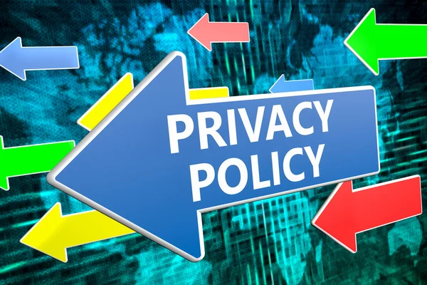 Política de privacidad concepto de texto —  Fotos de Stock