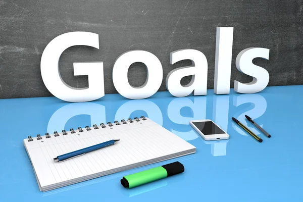 Goals text concept — Stock Photo, Image