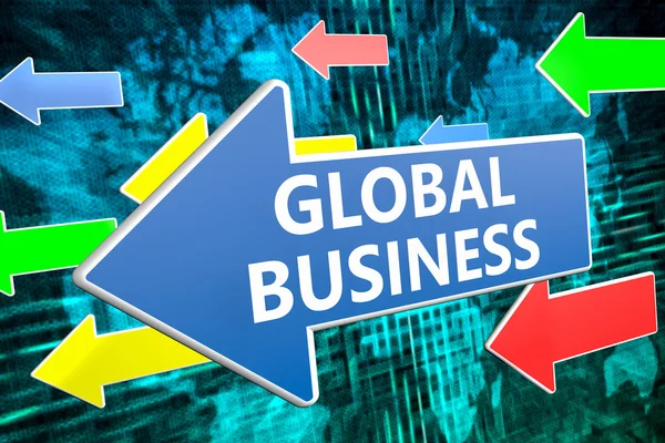 Global Business text concept — Stock Photo, Image