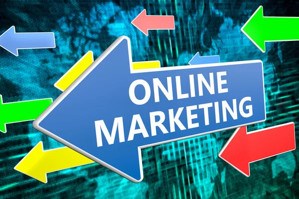 Concetto di testo di marketing online — Foto Stock