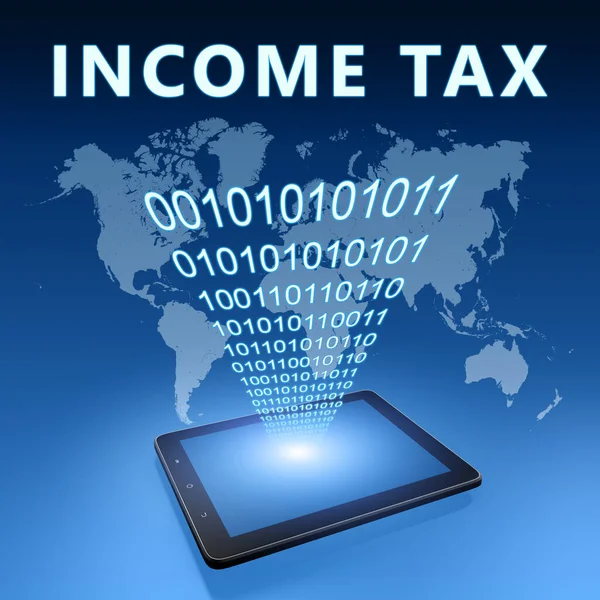 Income Tax Wolrd Map Background Render Illustration — 스톡 사진