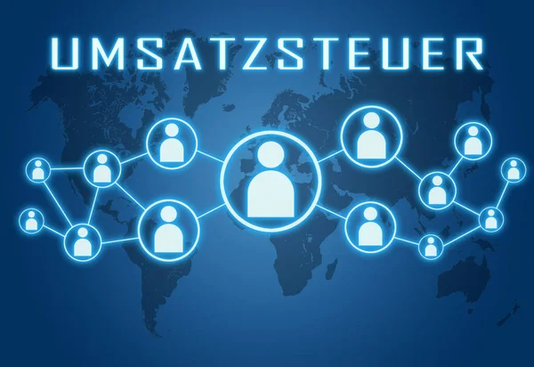 Umsatzsteuer Німецьке Слово Податку Продаж Або Пдв Текстове Поняття Синьому — стокове фото