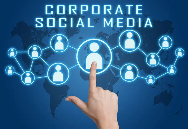 Redes Sociales Corporativas — Foto de Stock