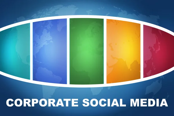 Mídias sociais corporativas — Fotografia de Stock