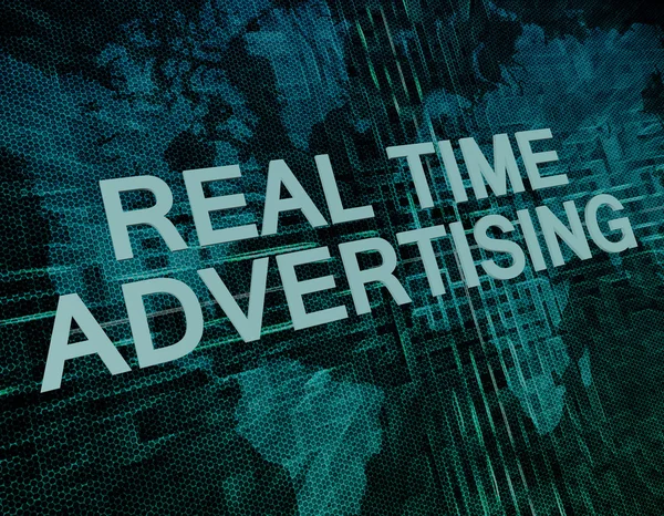 Reálném čase reklama — Stock fotografie