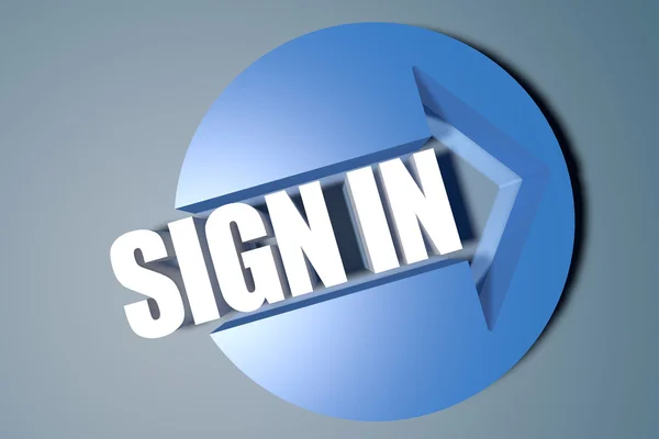 Sign in — Stock Photo, Image