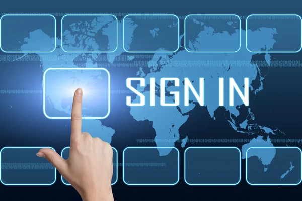 Sign in — Stock Photo, Image