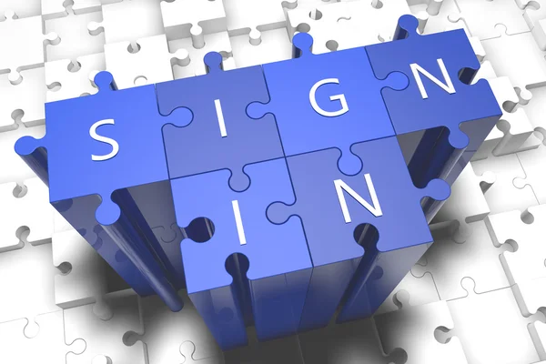 Sign in — Stock Photo, Image