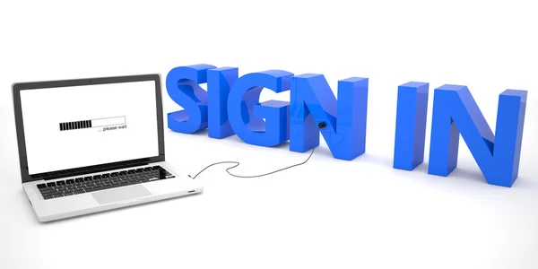 Sign in — Stock Photo, Image