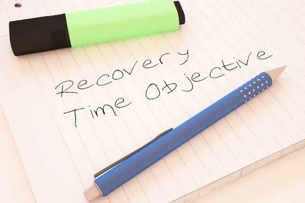 Recovery Time Objective — Stock Photo, Image