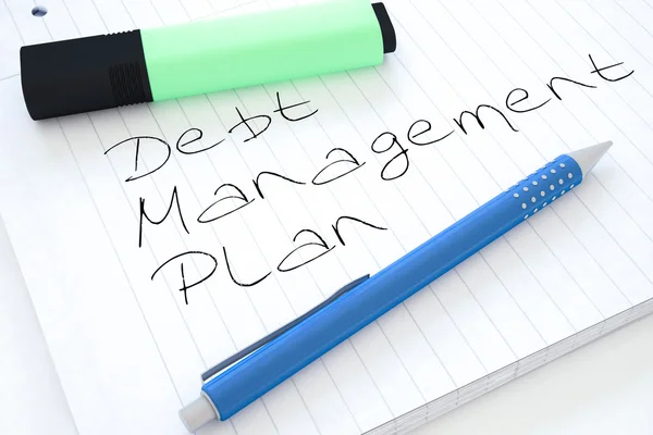 Plán řízení dluhu — Stock fotografie